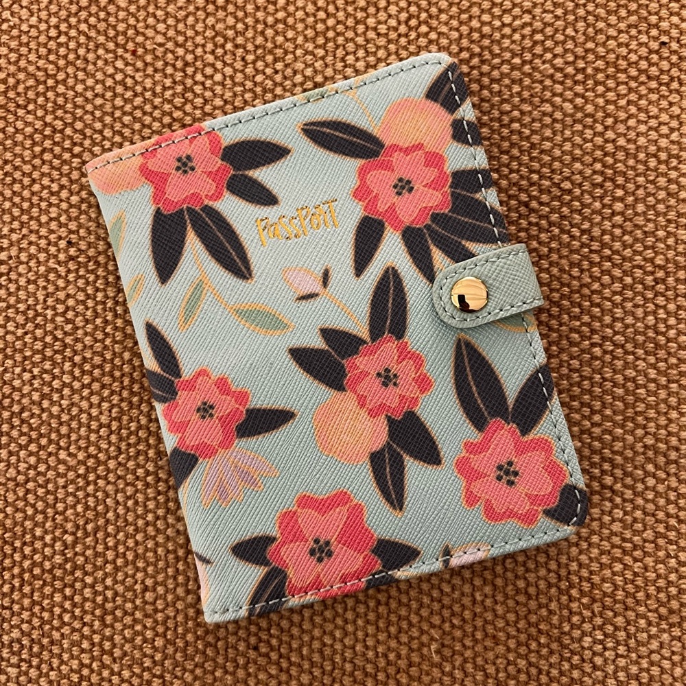 Anthropologie Floral Passport Case